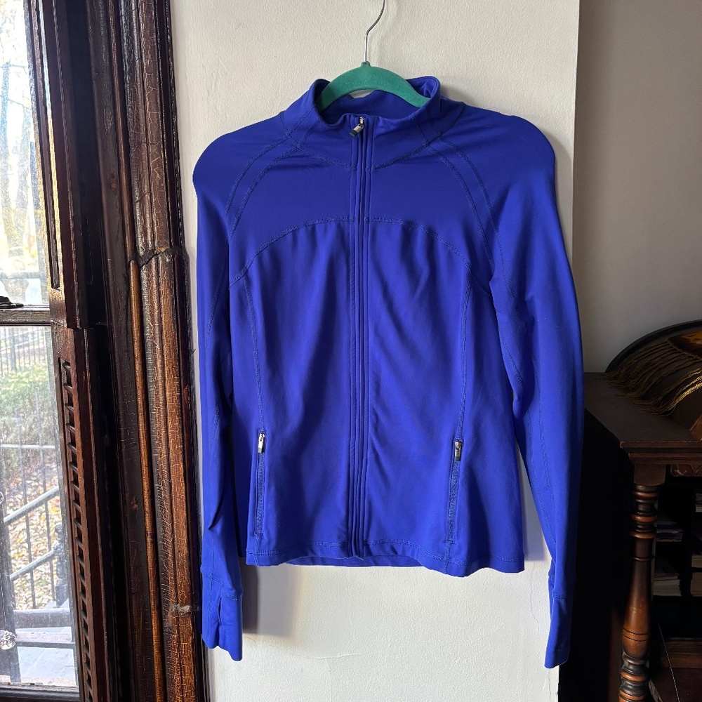 GapBody Fit Long Sleeve Cobalt Blue Zip Up
